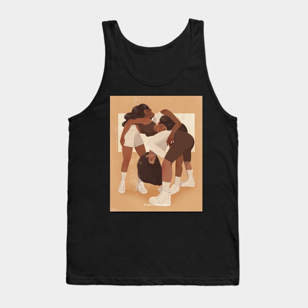 3 Girls Neutrals Tank Top by samsum.art